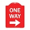 Signmission Designer Series One Way Right Arrow, Red & White Aluminum Sign, 18" x 24", RW-1824-23521 A-DES-RW-1824-23521 - alternate 1